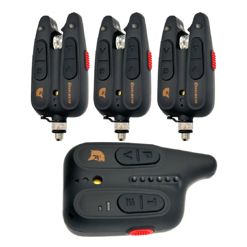 Набор сигнализаторов GLADIATOR RF1118 3+1 Black с пейджером (RF11183)