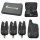 Набор сигнализаторов GLADIATOR RF1118 3+1 Black с пейджером (RF11183)