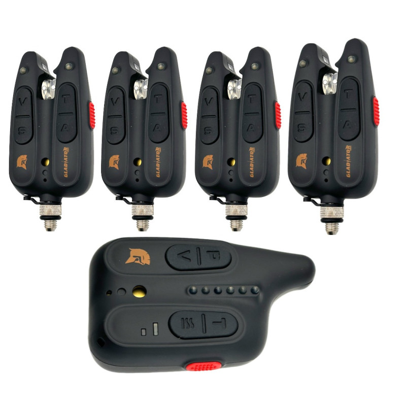 Набор сигнализаторов GLADIATOR RF1118 4+1 Black с пейджером (RF11184)