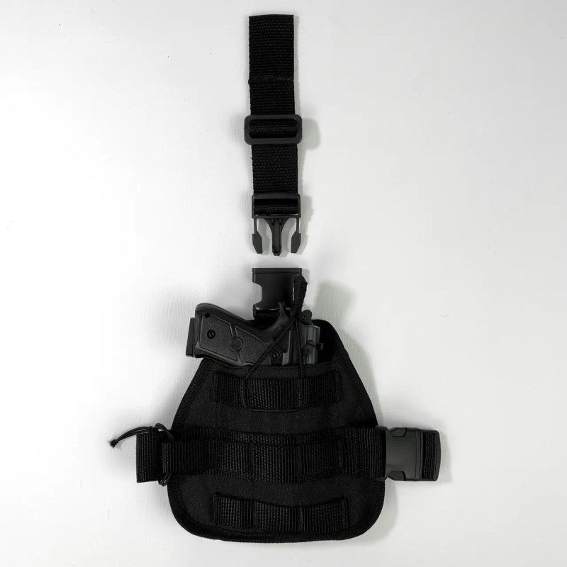 Кобура на бедро для ПМ из Molle черная(LE2438) (LE2438)