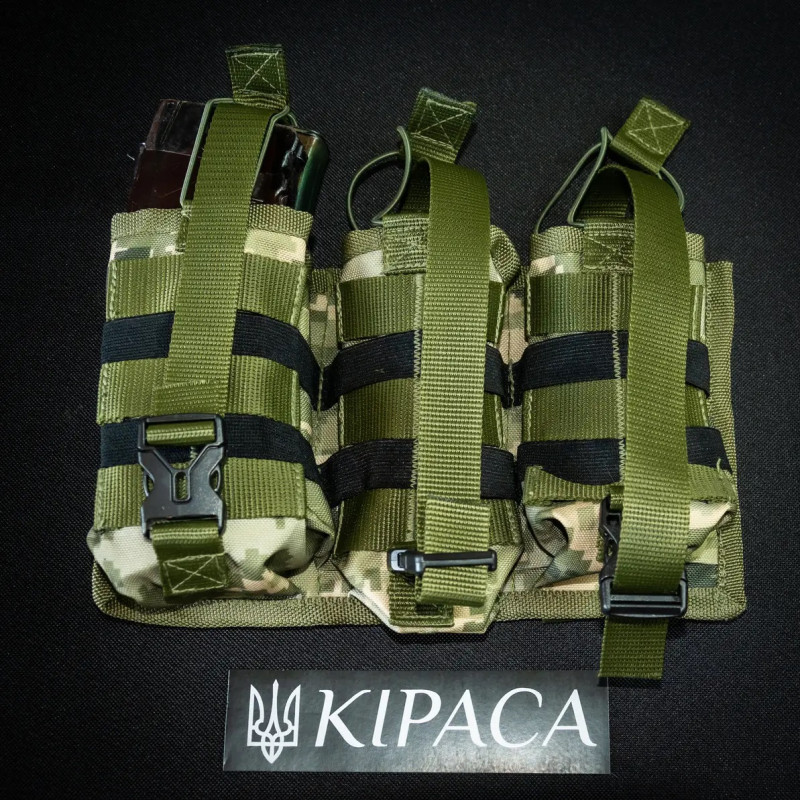 Подсумок для 6 магазинов АК Kirasa из кордуры пиксель (KI243) (KI243)