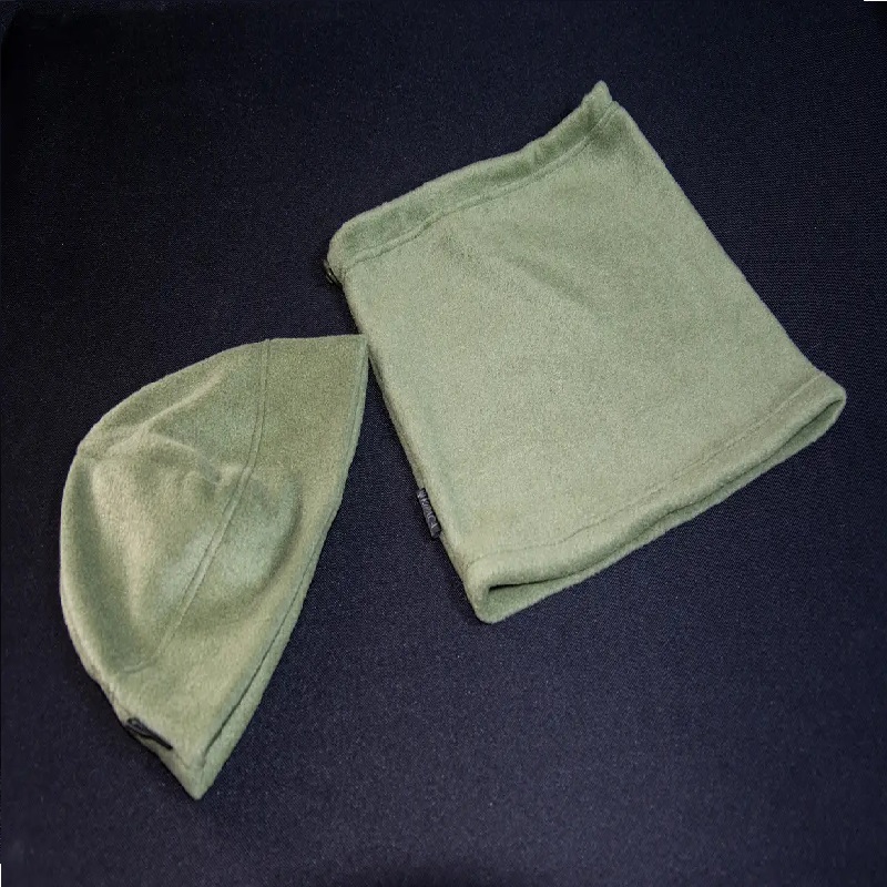 Шапка и бафф из флиса Kirasa 240 олива. 55-58 (KI821)