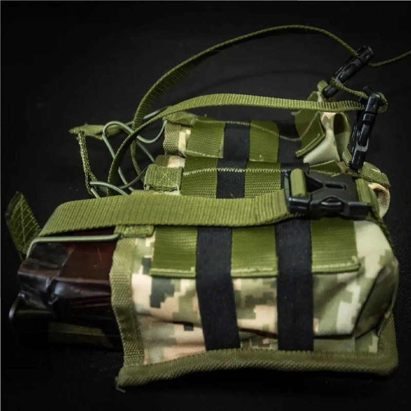 Подсумок для 6 магазинов АК Kirasa из кордуры пиксель (KI243) (KI243)