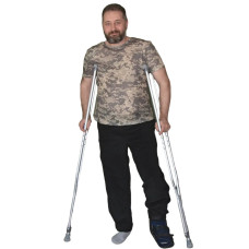 Адаптивные штаны при травмировании ног, флис Kirasa черные (KI424)