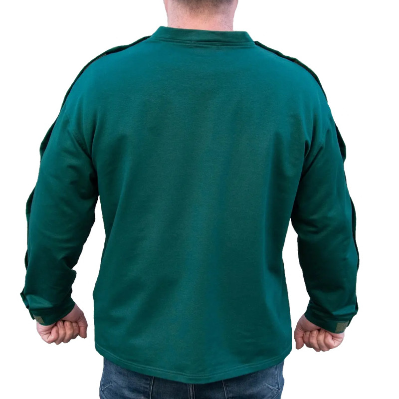 Адаптивная кофта при травмировании, двунитка Kirasa зеленая 48 (KI4280-0)