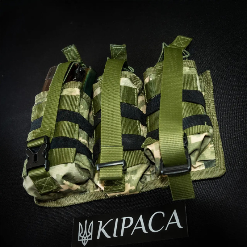 Подсумок для 6 магазинов АК Kirasa из кордуры пиксель (KI243) (KI243)