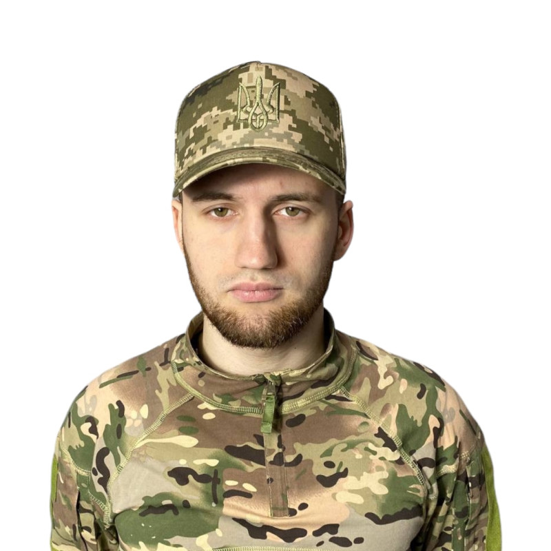 Кепка военная ВСУ герб пиксель (RA8930) (RA8930)