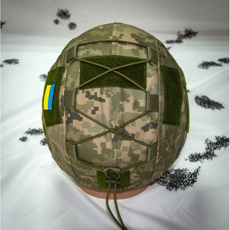 Кавер Kirasa на шлем с козырьком Ballistic Helmet KC-HM001 пиксель (KI604) (KI604)