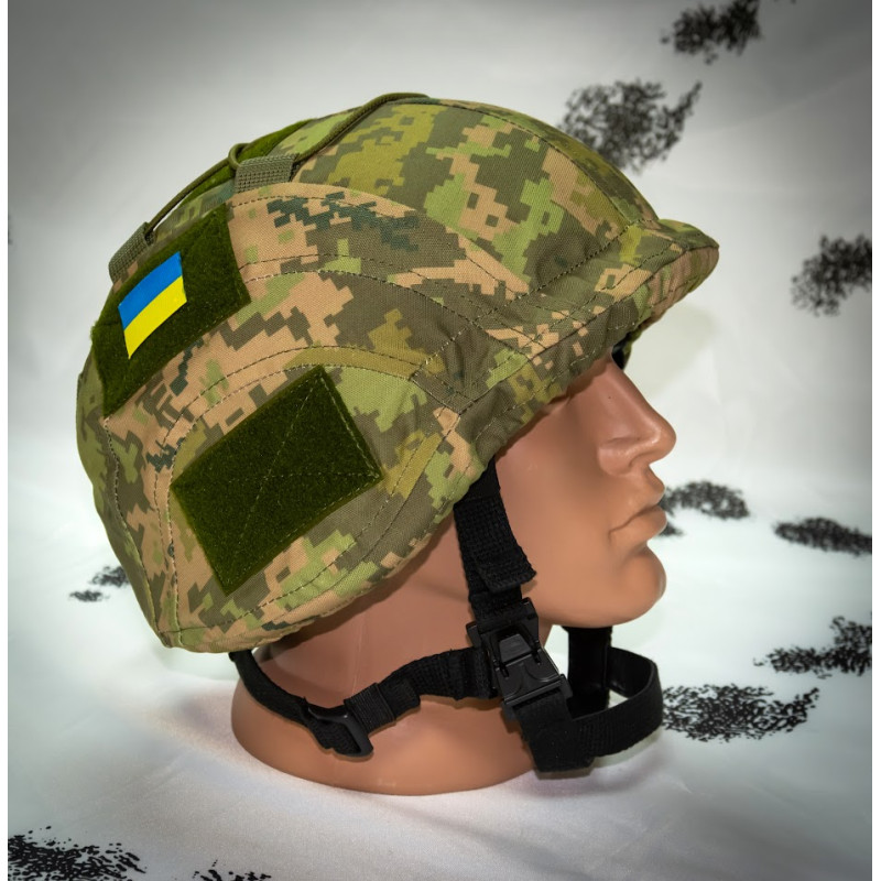 Кавер Kirasa на шлем с козырьком Ballistic Helmet KC-HM001 пиксель (KI604) (KI604)