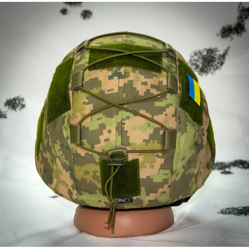 Кавер Kirasa на шлем с козырьком Ballistic Helmet KC-HM001 пиксель (KI604) (KI604)
