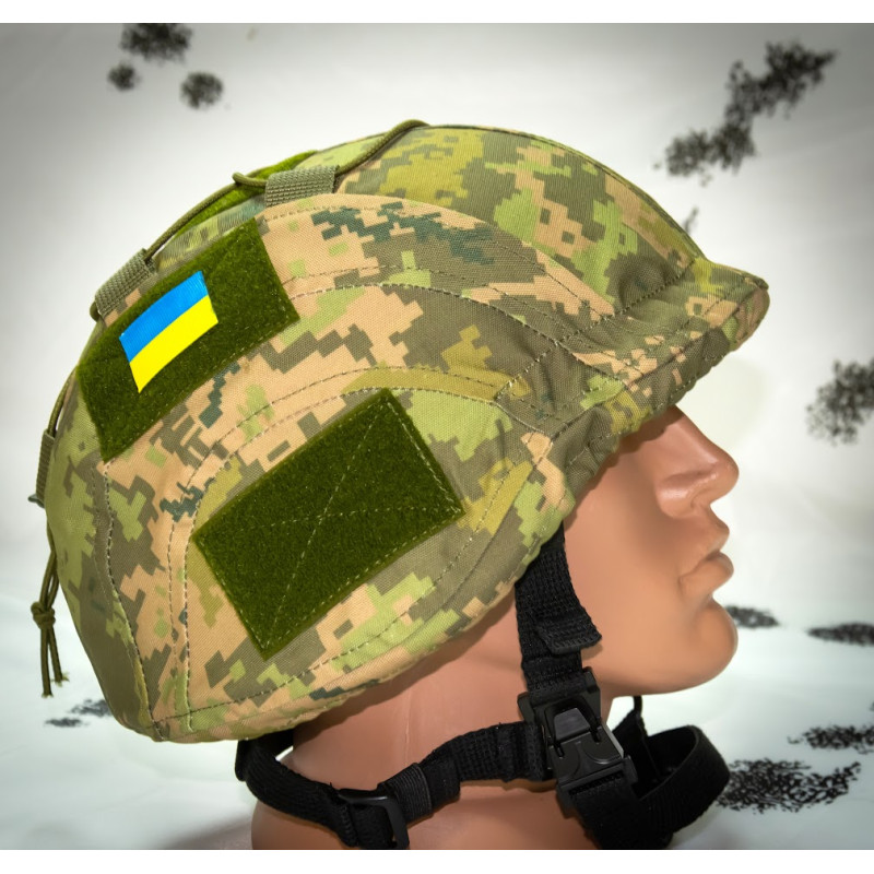 Кавер Kirasa на шлем с козырьком Ballistic Helmet KC-HM001 пиксель (KI604) (KI604)