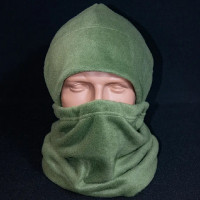 Шапка и бафф из флиса Kirasa 240 олива. 55-58 (KI821)