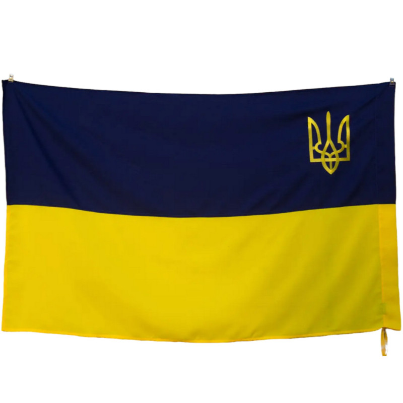Прапор України з гербом 150х90 см Kirasa (KI305)