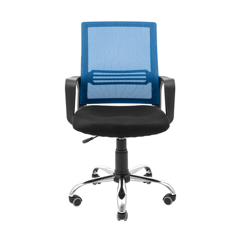 Кресло Richman Джина Хром Пиастра Сеть черная+синяя (ADD0003025)