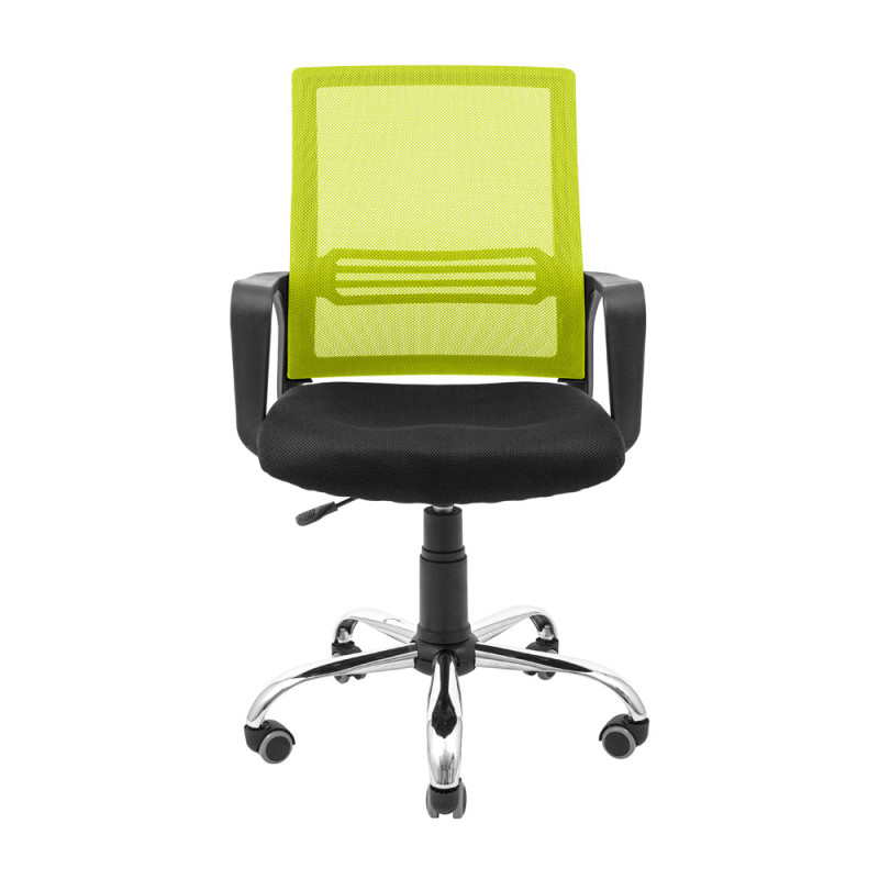 Кресло Richman Джина Хром Пиастра Сеть черная+зеленая (ADD0003093)