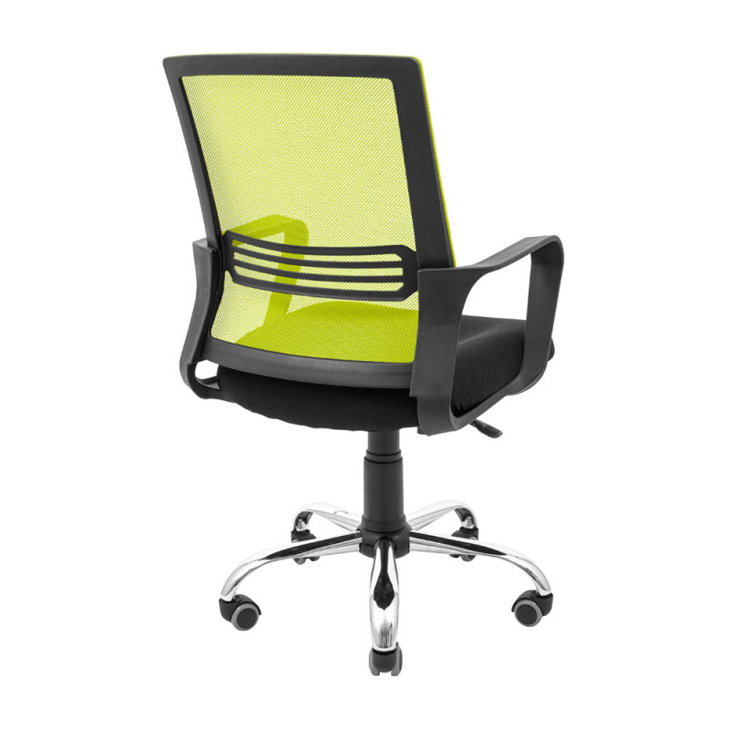 Кресло Richman Джина Хром Пиастра Сеть черная+зеленая (ADD0003093)