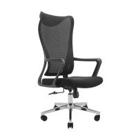 Fotel uchylny Richman Ether Chrome M-1 – czarna siatka (ADD0003209)