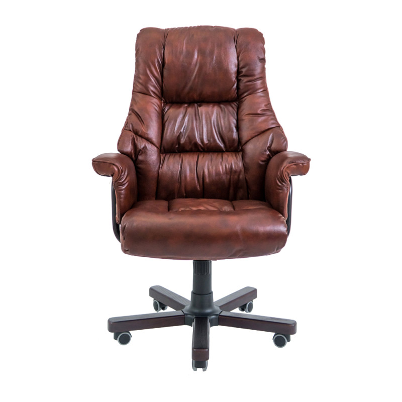Кресло Richman Конгресс Вуд M-2 Широкий (Anyfix Wide) Кожа Люкс Коричневая (R00000047194)