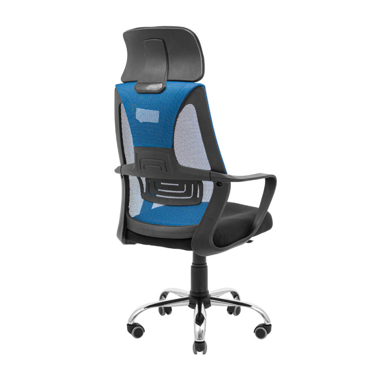 Кресло Richman Профи Хром Пиастра Сеть черная+синяя (ADD0003194)