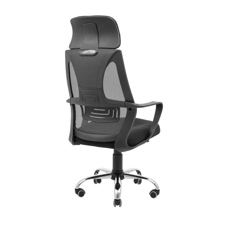 Кресло Richman Профи Хром Пиастра Сеть черная + серая (ADD0003196)