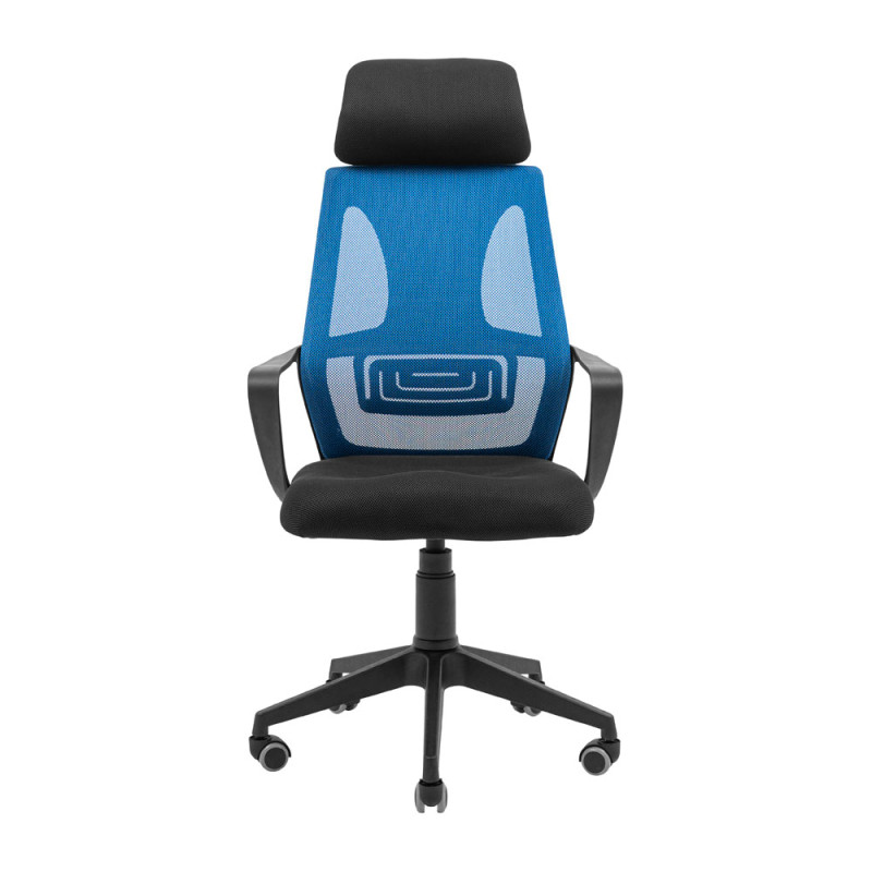 Кресло Richman Профи Пластик Пиастра Сетка черная + синяя (ADD0003190)