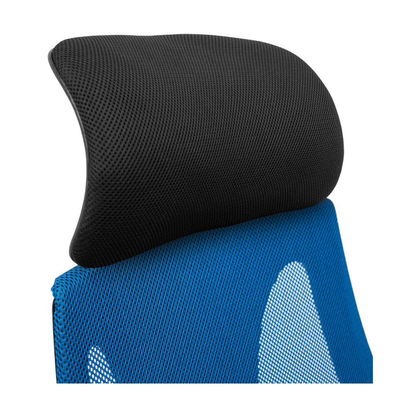 Кресло Richman Профи Пластик Пиастра Сетка черная + синяя (ADD0003190)