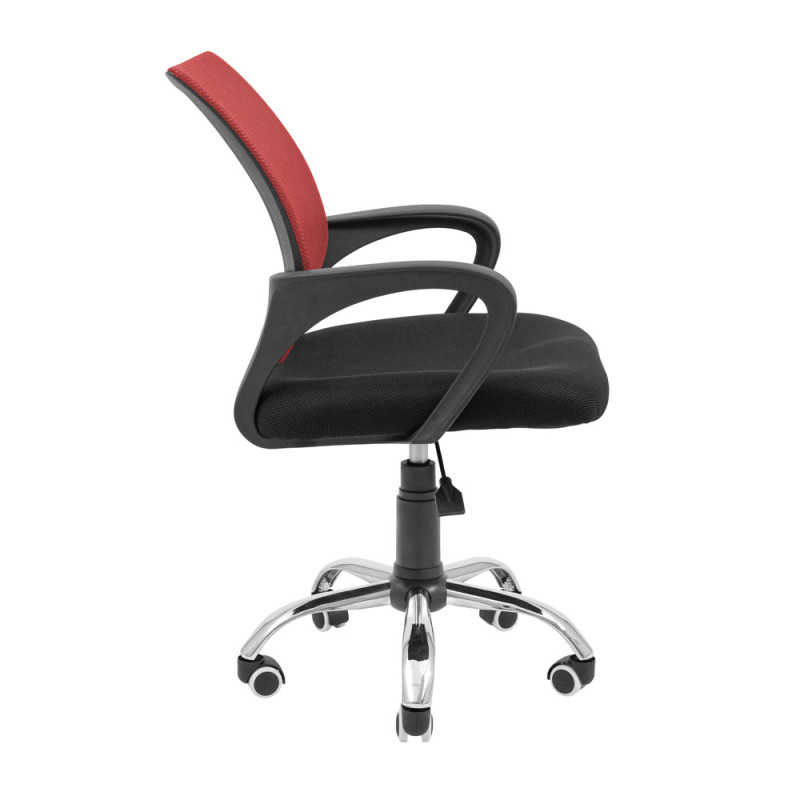 Кресло Richman Спайдер Ю Хром Пиастра Сетка черная + красная (ADD0003056)
