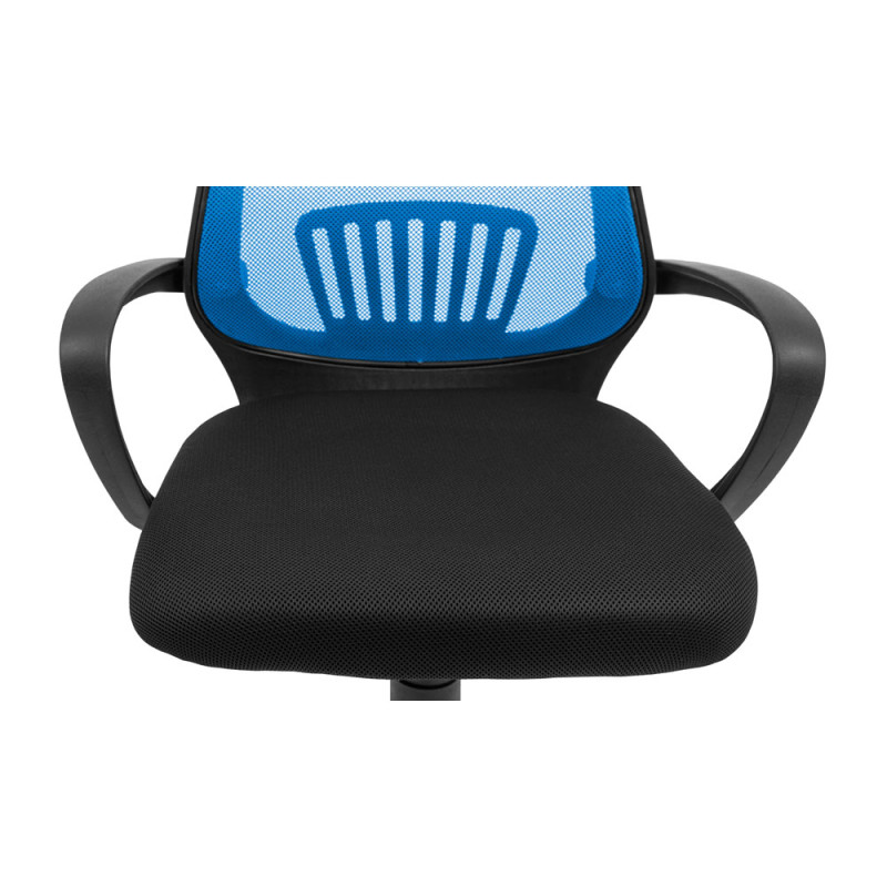 Кресло Richman Стар Хром Пиастра Сеть черная+синяя (ADD0003154)