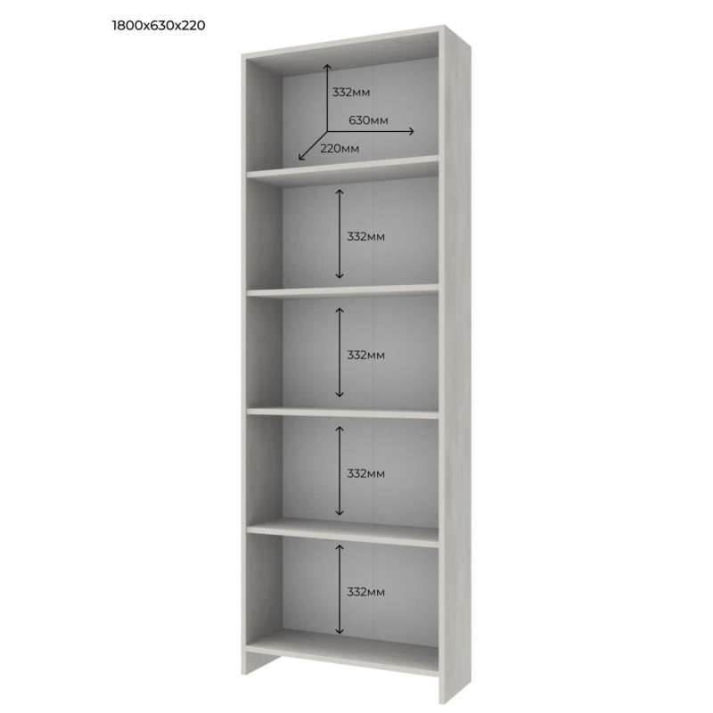 Этажерка Большая Белое дерево 61х22х180 (40515988)