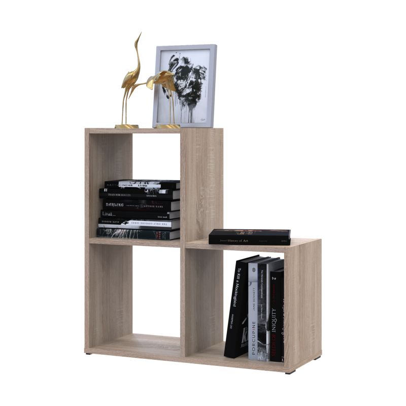 Стеллаж Степ 2х2 Дуб сонома открытый 69х28.8х71.4 (41516155)