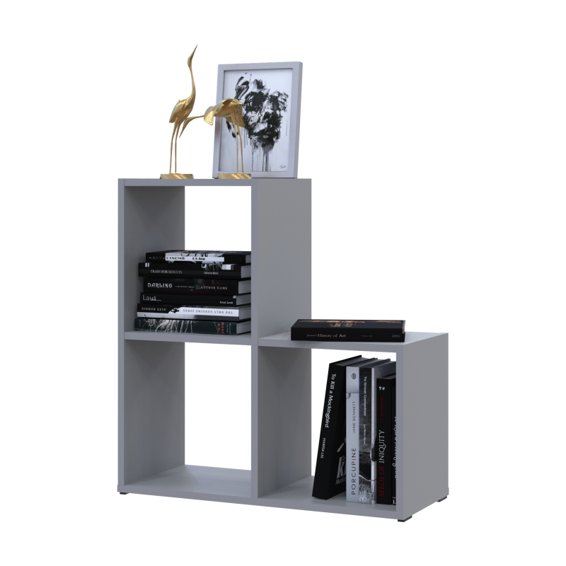 Стеллаж Степ 2х2 Серый открытый 69х28.8х71.4 (41516177)