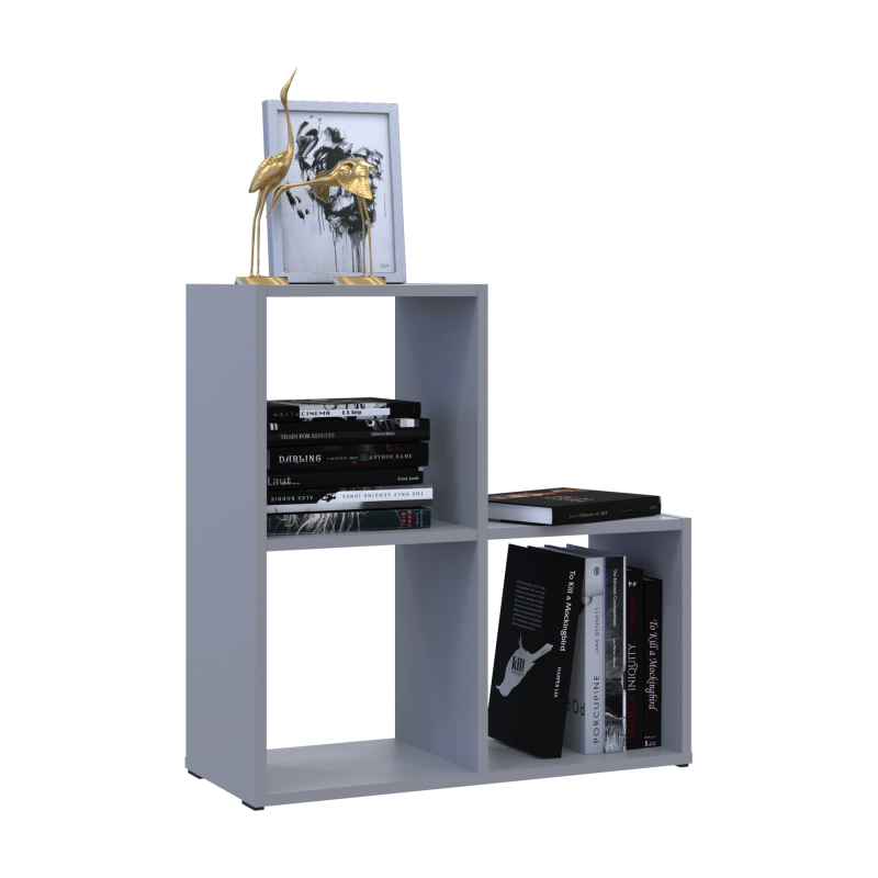 Стеллаж Степ 2х2 Серый открытый 69х28.8х71.4 (41516177)