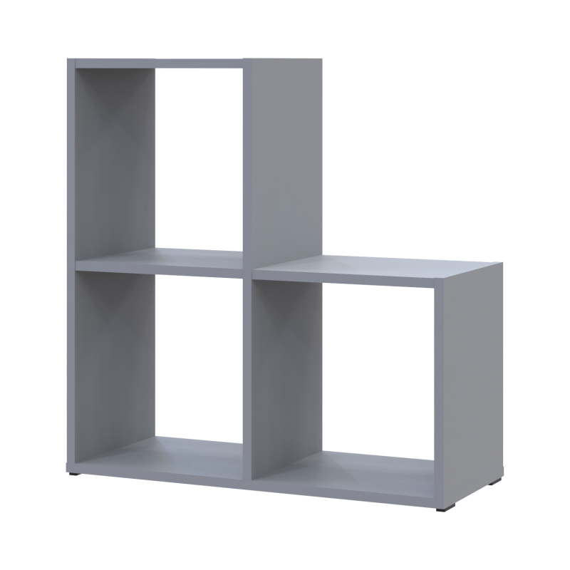 Стеллаж Степ 2х2 Серый открытый 69х28.8х71.4 (41516177)