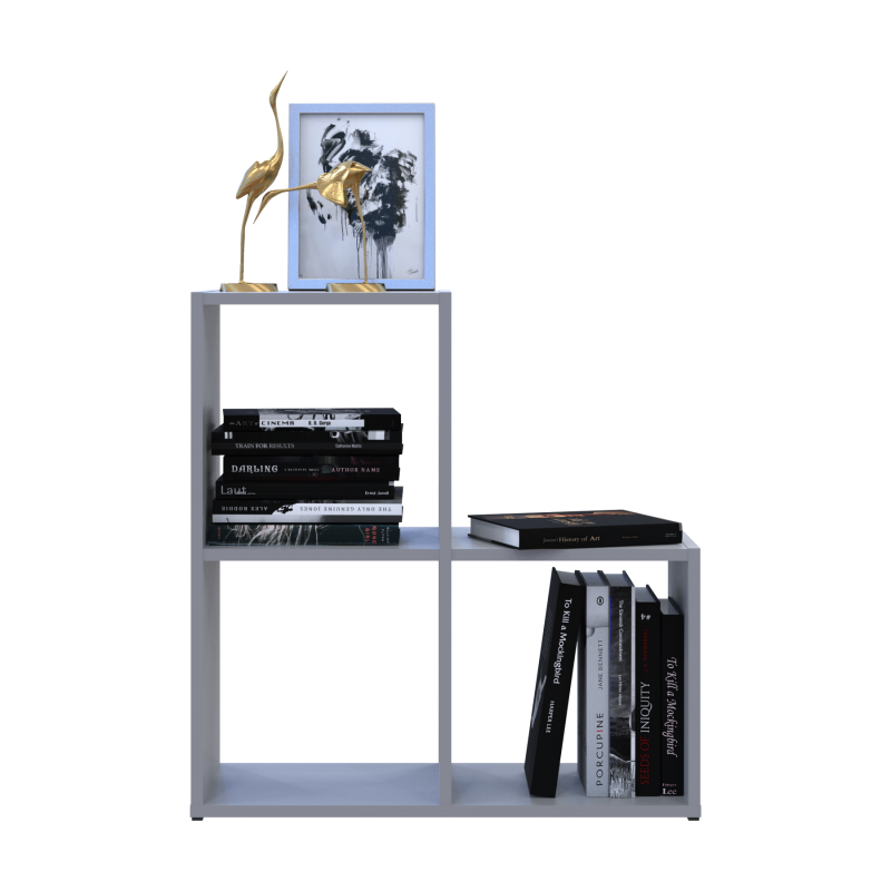 Стеллаж Степ 2х2 Серый открытый 69х28.8х71.4 (41516177)