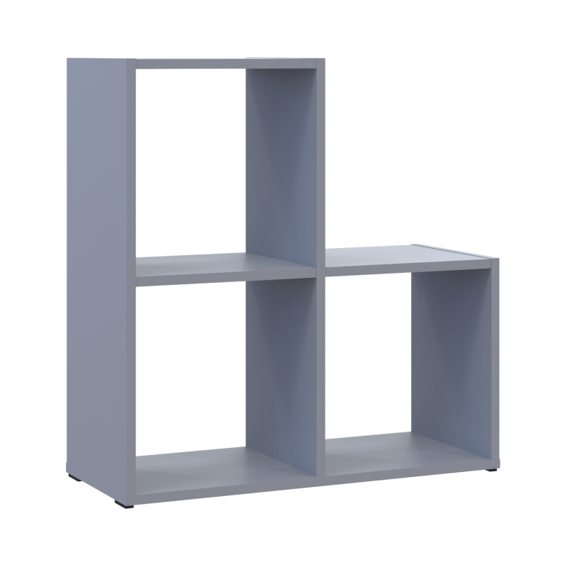 Стеллаж Степ 2х2 Серый открытый 69х28.8х71.4 (41516177)