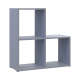 Стеллаж Степ 2х2 Серый открытый 69х28.8х71.4 (41516177)