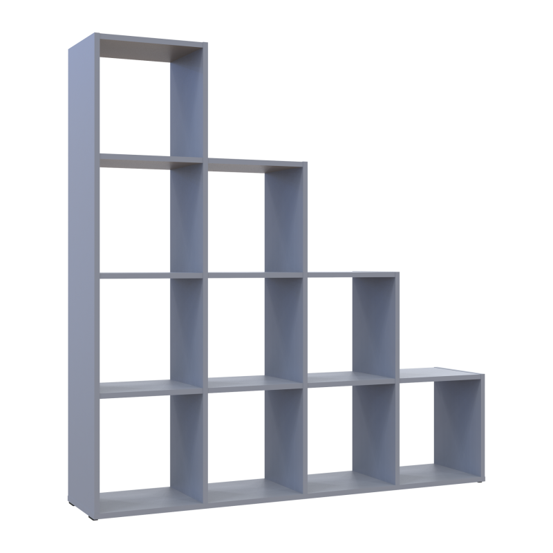 Стеллаж Степь 4х4 Серый открытый 136.2х28.8х140.7 (41516179)