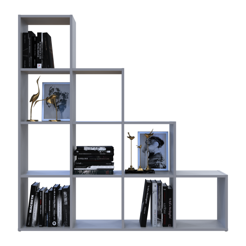 Стеллаж Степь 4х4 Серый открытый 136.2х28.8х140.7 (41516179)