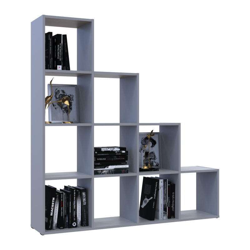 Стеллаж Степь 4х4 Серый открытый 136.2х28.8х140.7 (41516179)