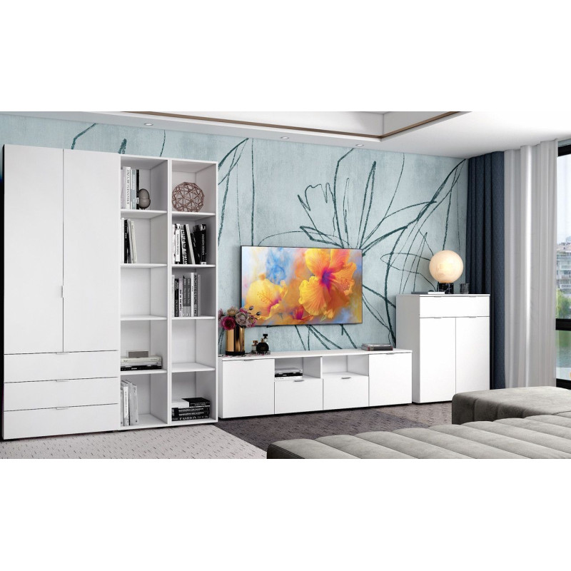 Комод Рон 2 2 фасада 1 ящик Белый 80х38х100 (41516003)