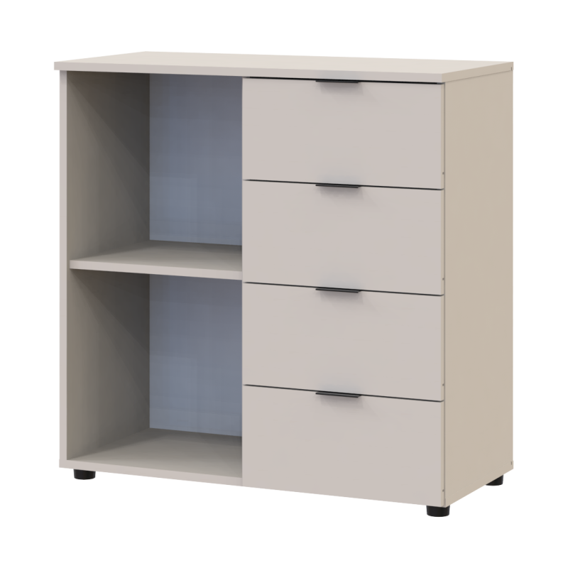 Комод Рон 1 1 фасад 4 ящика Кашемир 80х38х81 (41516043)