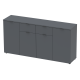 Комод Рон 7 Графит 4 фасада 2 ящика 160х38х81 (44900236)