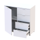 Комод Рон 1 1 фасад 4 ящика Белый 80х38х81 (41516005)