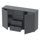 Комод Рон 5 Графит 2 фасада 4 ящика 140х38х81 (44900235)