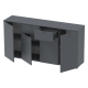 Комод Рон 7 Графит 4 фасада 2 ящика 160х38х81 (44900236)
