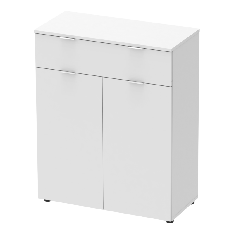 Комод Рон 2 2 фасада 1 ящик Белый 80х38х100 (41516003)