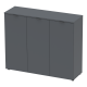 Комод Рон 6 3 фасада Графит 120х38х100 (41516000)