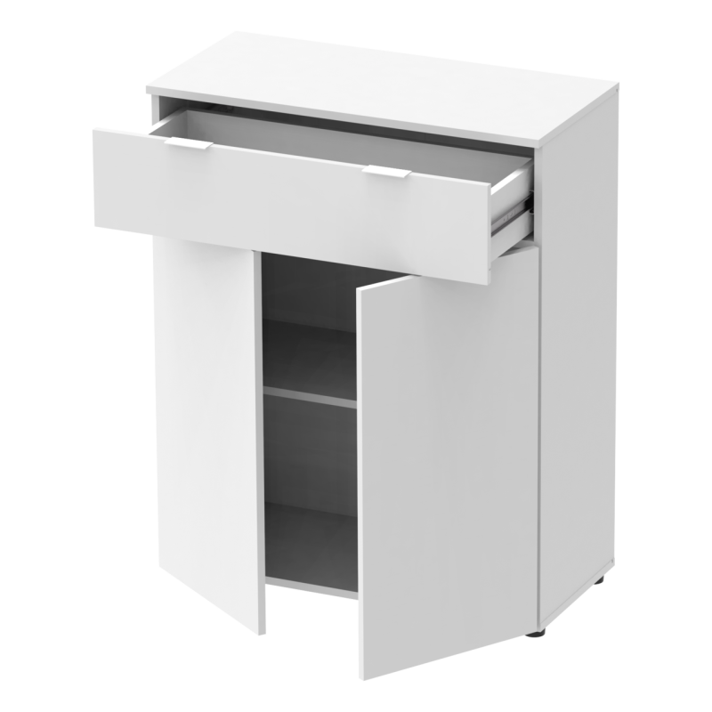 Комод Рон 2 2 фасада 1 ящик Белый 80х38х100 (41516003)