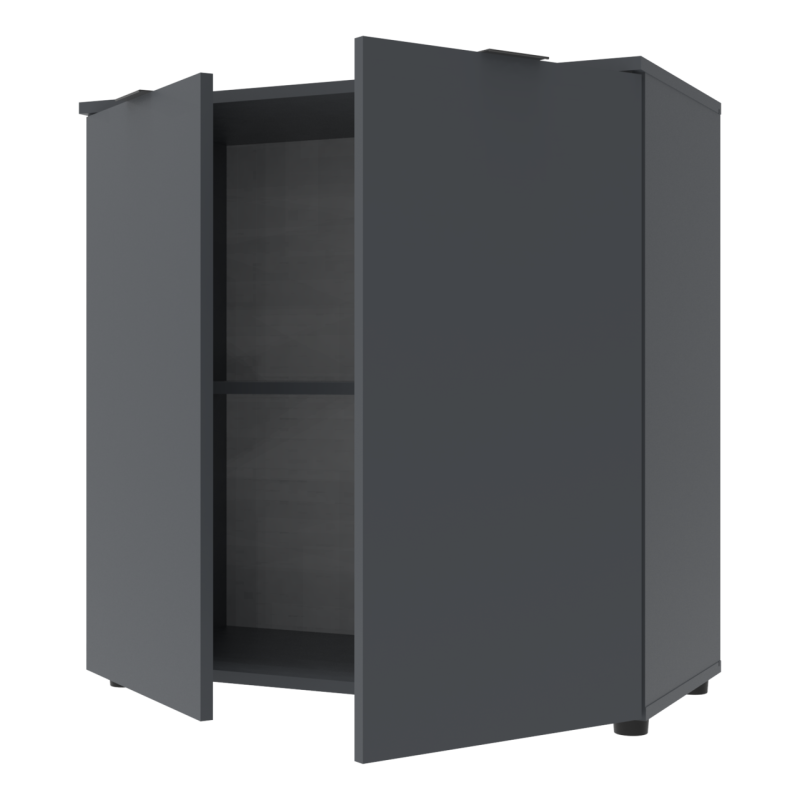 Комод Рон 3 2 фасада Графит 80х38х81 (41516002)