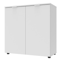 Комод Рон 3 2 фасада Белый 80х38х81 (41516001)